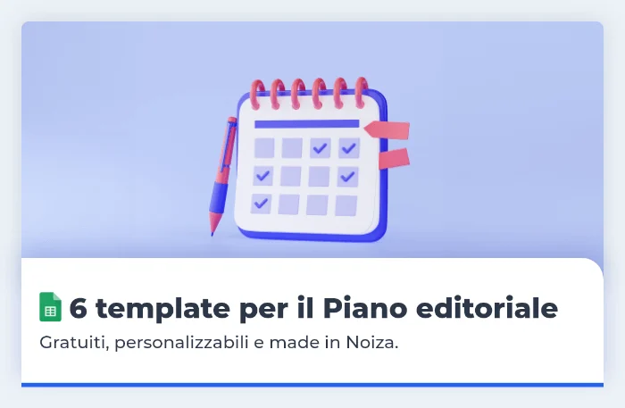 6 template per il piano editoriale