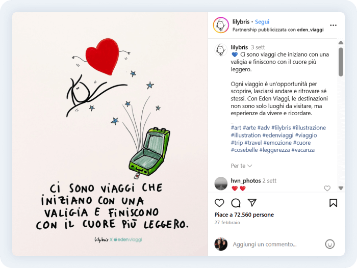 Post promosso in partnership con l'illustratrice lilybris